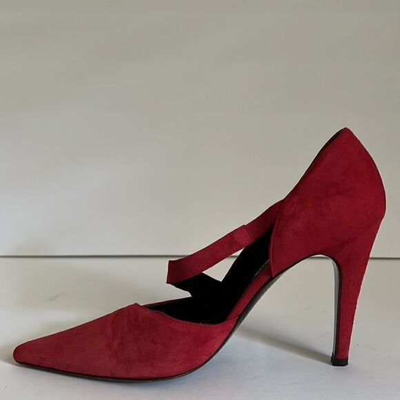 ‎Giovanni Monte Red Suede Heels Size 38.5 - Picture 3 of 13